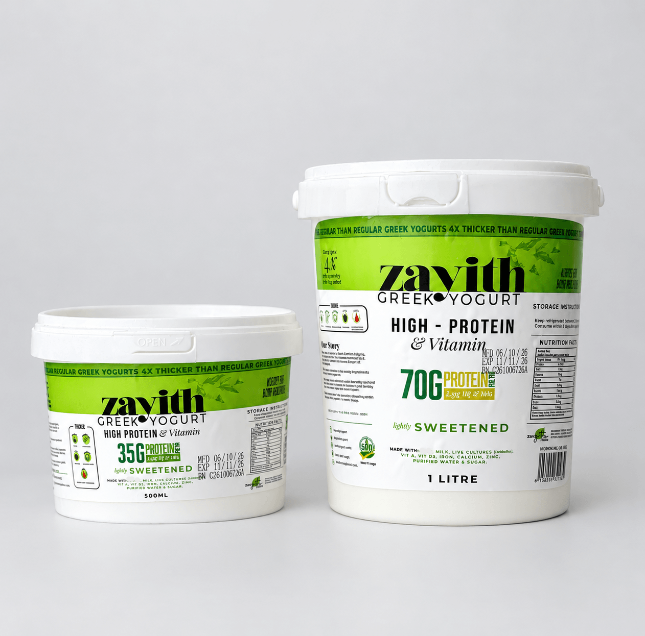 Zayith High Protein & Vitamin Sweetened Greek Yogurt