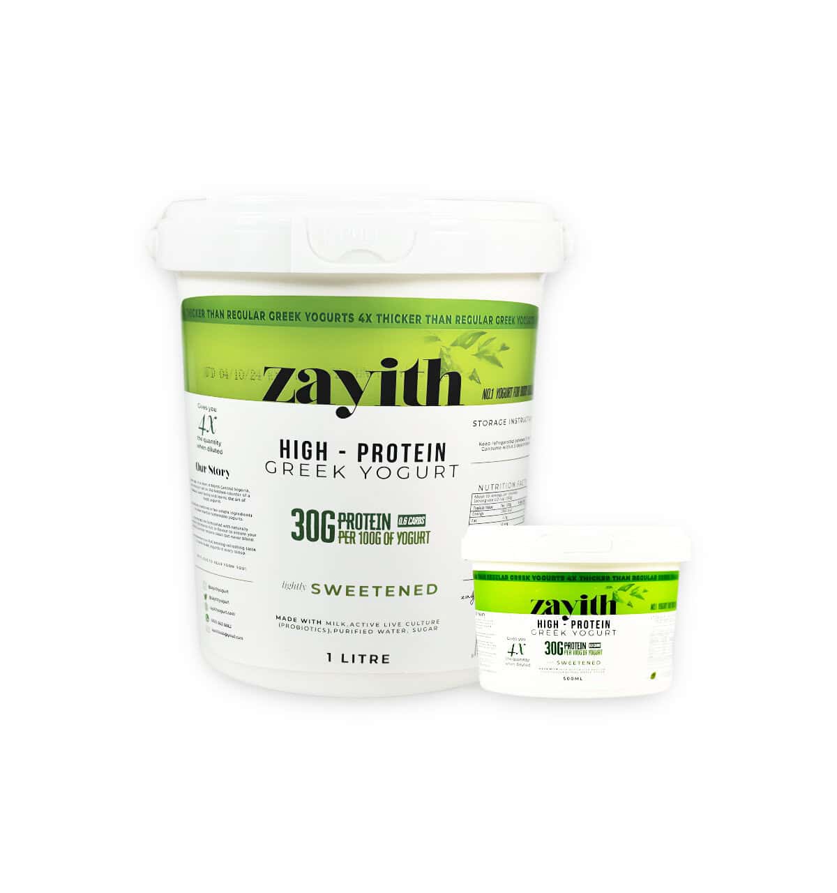 Zayith High-Protein Sweetened Greek Yogurt