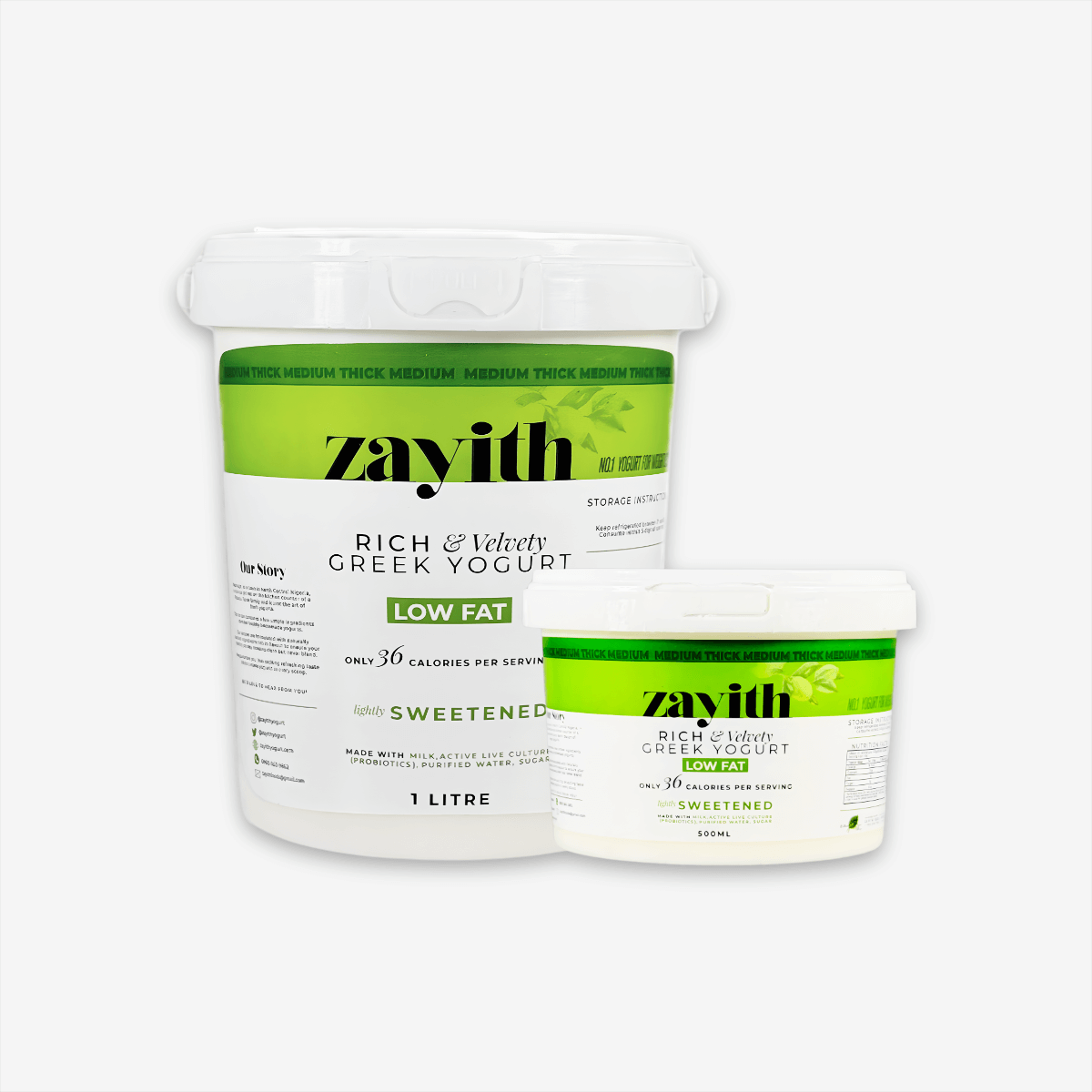 Zayith Low-Fat Sweetened Greek Yogurt