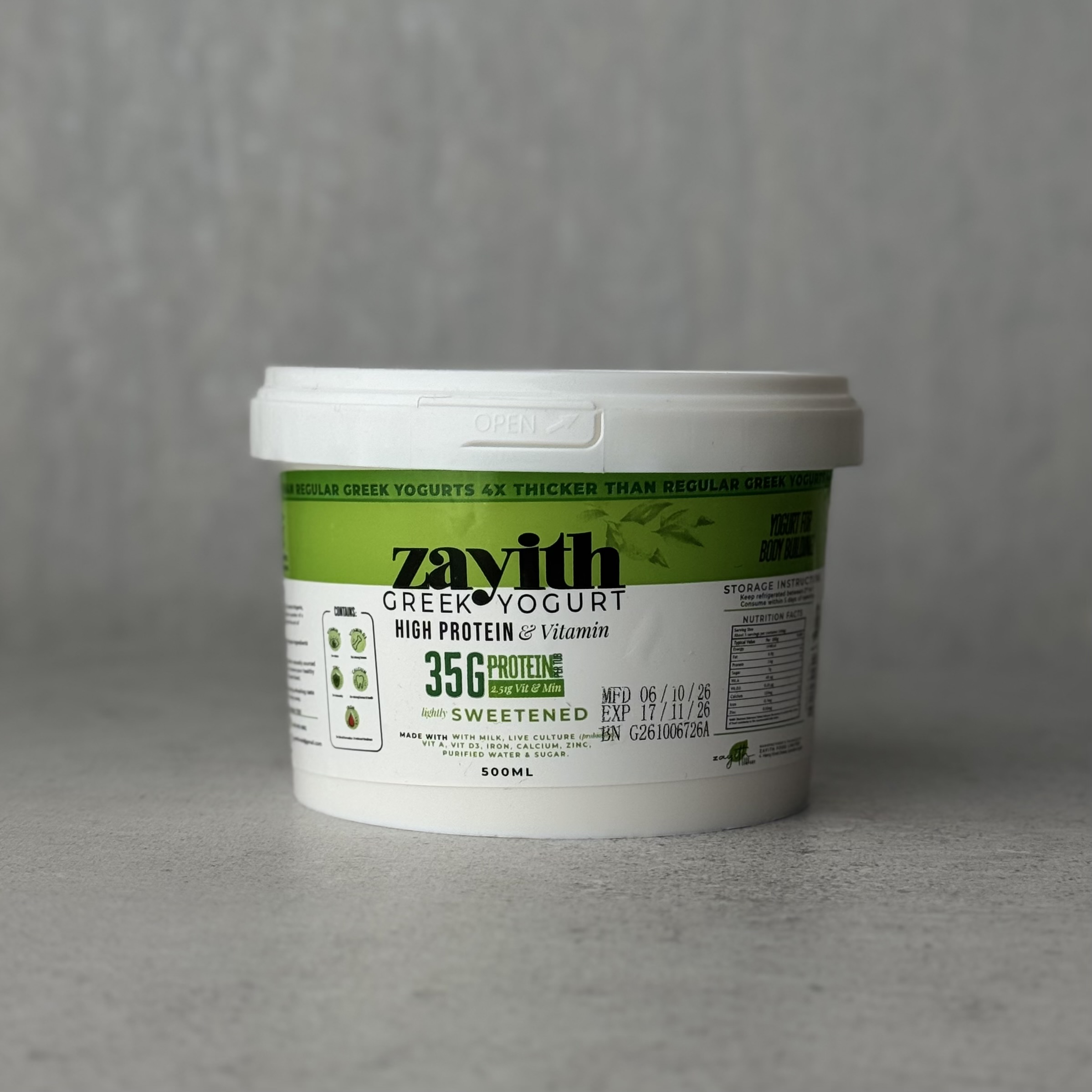 Zayith High Protein & Vitamin Sweetened Greek Yogurt - Image 4