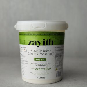 Zayith Low-Fat Sweetened Greek Yogurt 1 litre tub