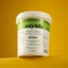 Zayith Low-Fat Sweetened Greek Yogurt 1 litre tub on a yellow background