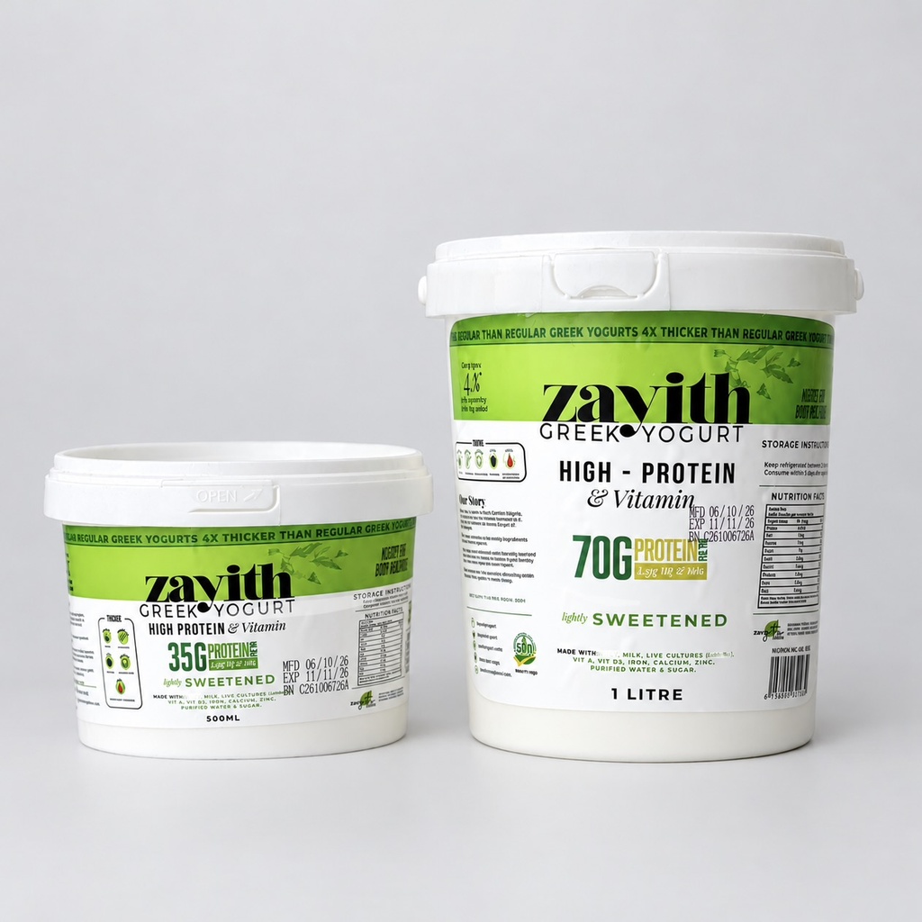 Zayith High Protein & Vitamin Sweetened Greek Yogurt