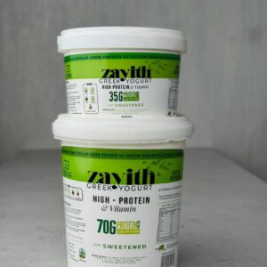 Zayith High Protein & Vitamin Sweetened Greek Yogurt, 500ml and 1 litre tubs